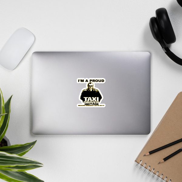 “I'M A PROUD TAXI DRIVER” Premium Kiss Cut Emblem Stickers - Image 4