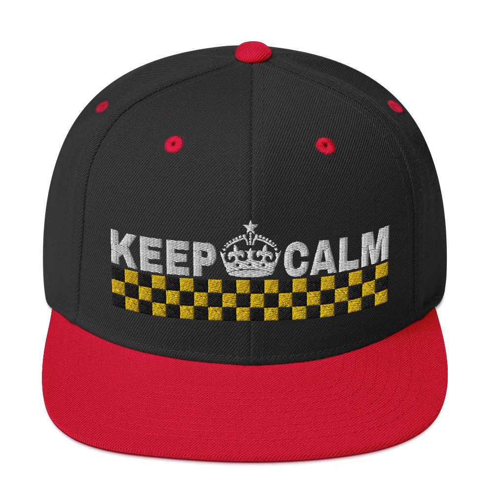 “KEEP CALM” Embroidered Yupoong Snapback Hat