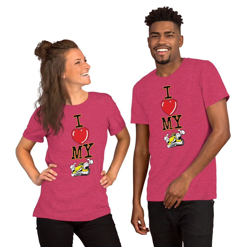 "I LOVE MY TAXI" Premium Dark Color T-Shirt