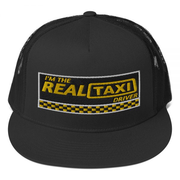 “I’M THE REAL TAXI DRIVER – v1” Embroidered Yupoong Trucker Cap - Image 3