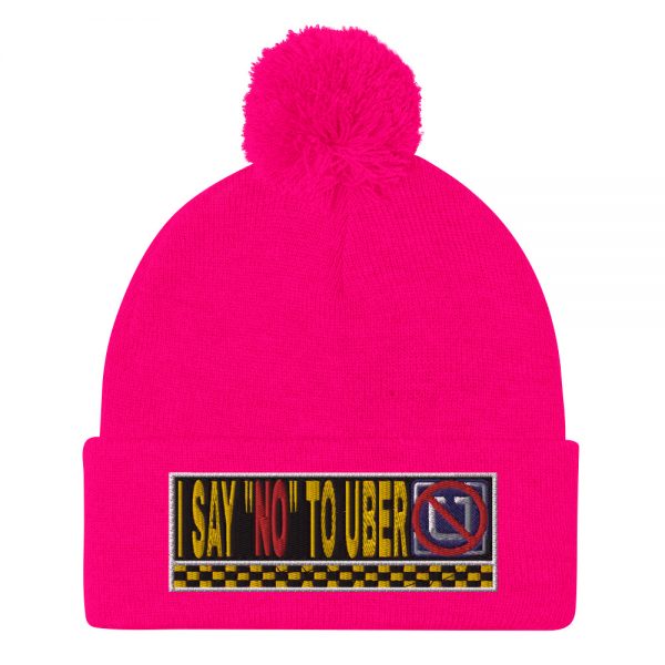 “I SAY NO TO UBER” Embroidered Pom-Pom Beanie - Image 12