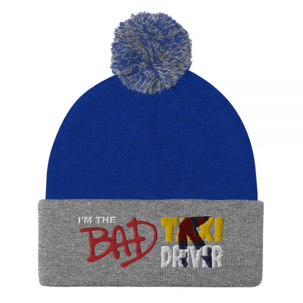 “I’M THE BAD TAXI DRIVER” Embroidered Pom-Pom Beanie - Image 7