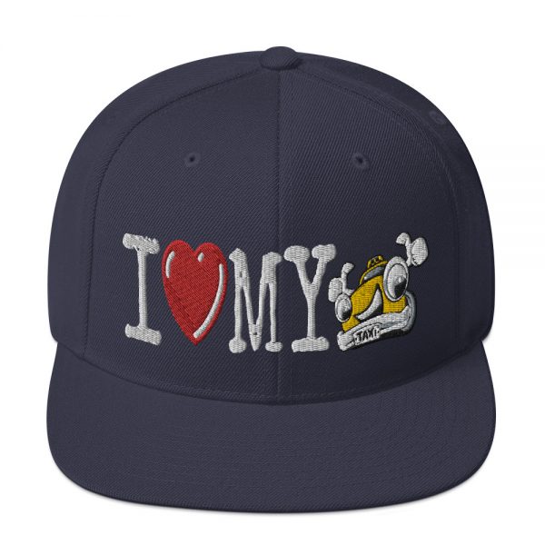 “I LOVE MY TAXI” Embroidered Yupoong Snapback Hat - Image 18
