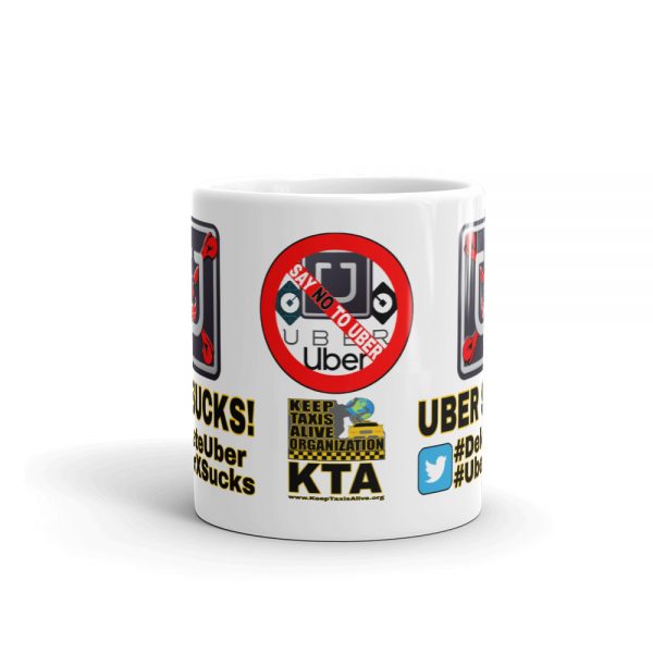 “UBER SUCKS!” Premium Glossy White Mug - Image 4