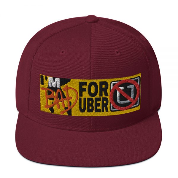 “I'M BAD FOR UBER” Embroidered Yupoong Snapback Hat - Image 37