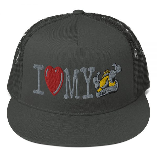 “I LOVE MY TAXI” Embroidered Yupoong Trucker Cap - Image 3