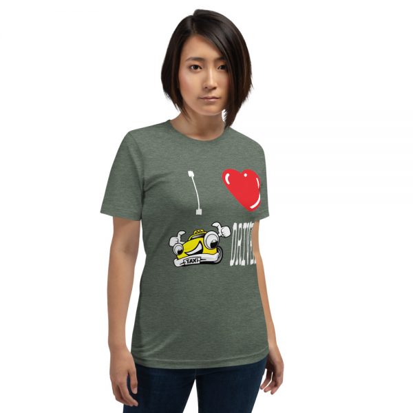 "I LOVE TAXI DRIVERS" Premium Dark Color T-Shirt - Image 3