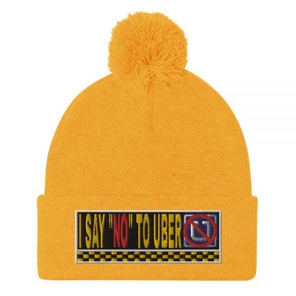 “I SAY NO TO UBER” Embroidered Pom-Pom Beanie - Image 11