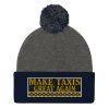 “MAKE TAXIS GREAT AGAIN” Embroidered Pom-Pom Beanie - Image 6