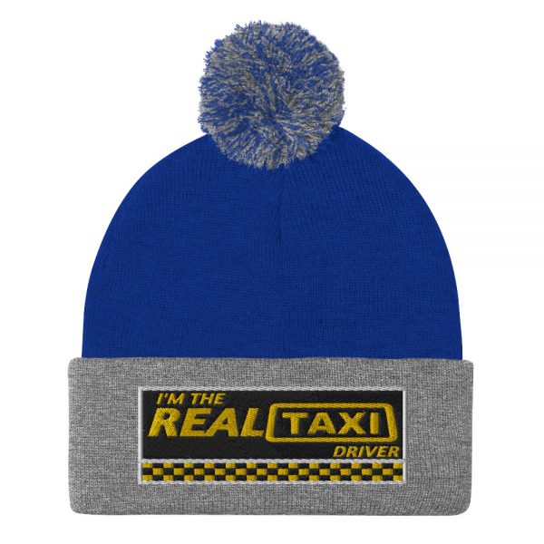 “I’M THE REAL TAXI DRIVER – v1” Embroidered Pom-Pom Beanie - Image 8