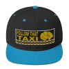 “FOLLOW THAT TAXI” Embroidered Yupoong Snapback Hat - Image 2