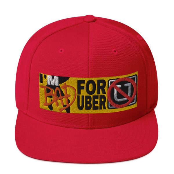 “I'M BAD FOR UBER” Embroidered Yupoong Snapback Hat - Image 39