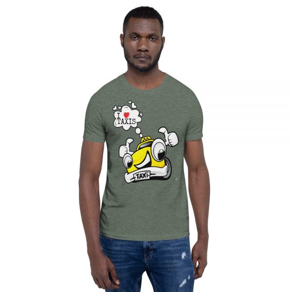 "I LOVE TAXIS" Premium Dark Color T-Shirt - Image 4