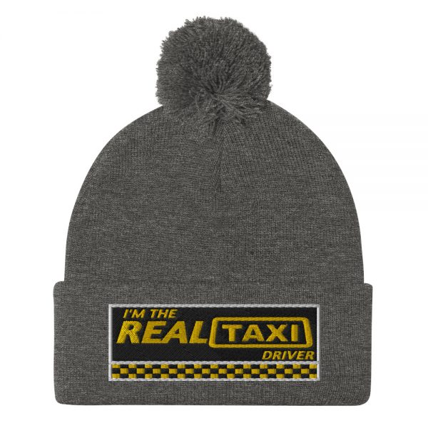 “I’M THE REAL TAXI DRIVER – v1” Embroidered Pom-Pom Beanie - Image 5
