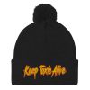 “KEEP TAXIS ALIVE – v2” Embroidered Pom-Pom Beanie - Image 2