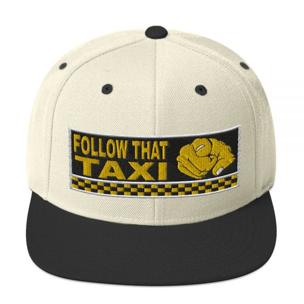 “FOLLOW THAT TAXI” Embroidered Yupoong Snapback Hat - Image 35
