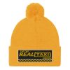 “I’M THE REAL TAXI DRIVER – v1” Embroidered Pom-Pom Beanie - Image 11
