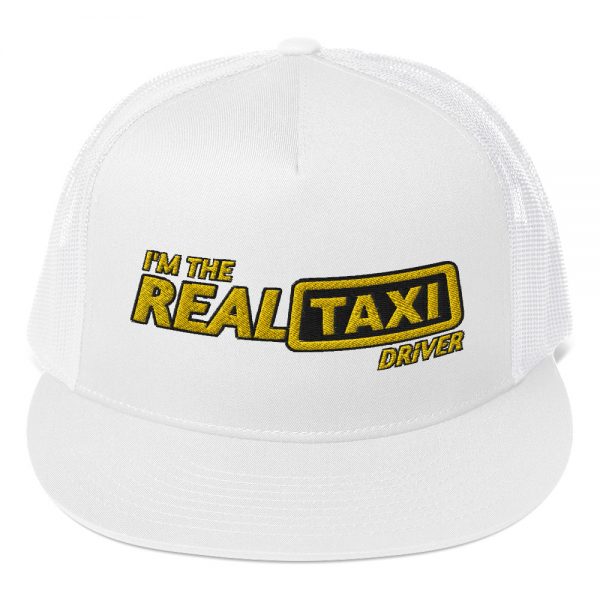“I’M THE REAL TAXI DRIVER – v2” Embroidered Yupoong Trucker Cap - Image 9