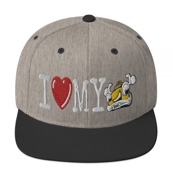 “I LOVE MY TAXI” Embroidered Yupoong Snapback Hat - Image 23