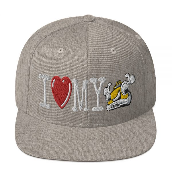 “I LOVE MY TAXI” Embroidered Yupoong Snapback Hat - Image 25