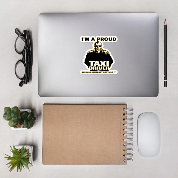 “I'M A PROUD TAXI DRIVER” Premium Kiss Cut Emblem Stickers - Image 5