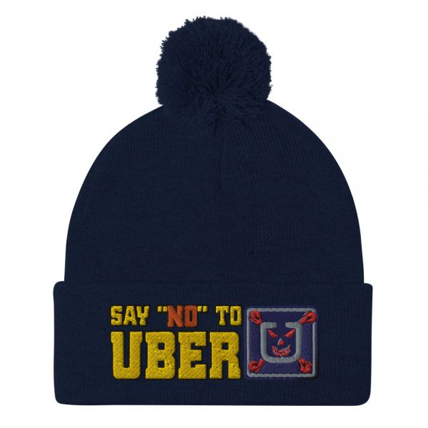 “SAY NO TO UBER – v1” Embroidered Pom-Pom Beanie - Image 6