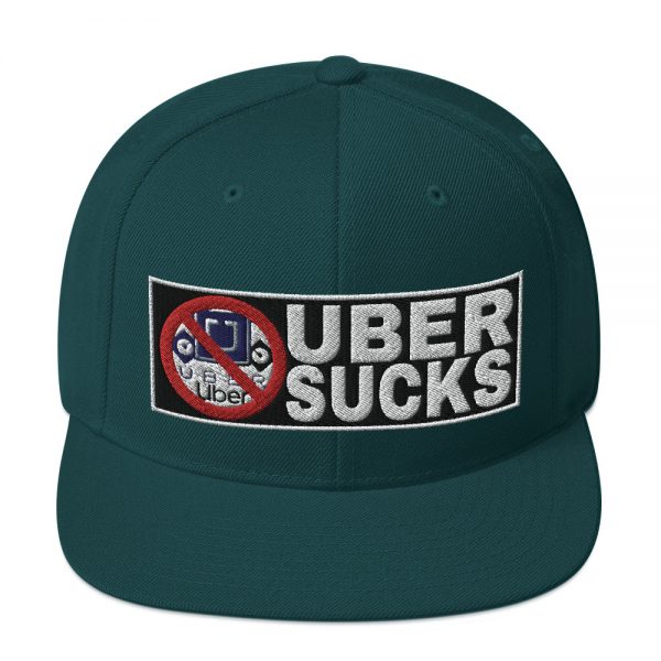 “UBER SUCKS” Embroidered Yupoong Snapback Hat - Image 21