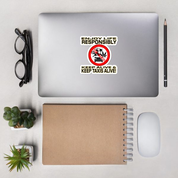 “ENJOY LIFE RESPONSIBLY” Premium Kiss Cut Emblem Stickers - Image 5