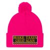 “MAKE TAXIS GREAT AGAIN” Embroidered Pom-Pom Beanie - Image 15