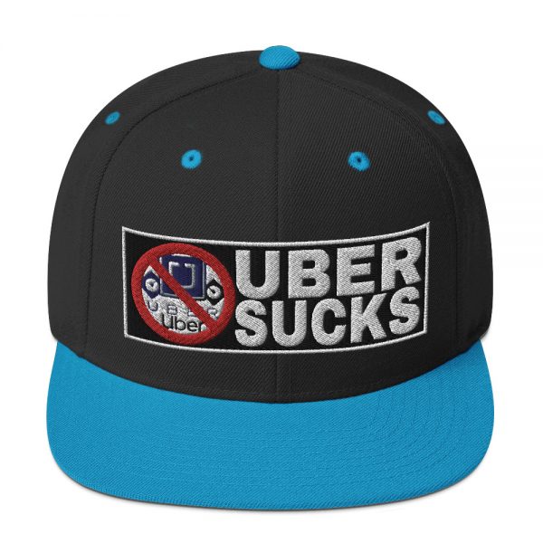 “UBER SUCKS” Embroidered Yupoong Snapback Hat - Image 2