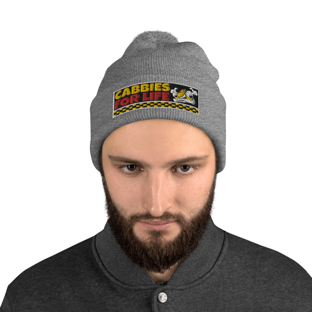 “CABBIES FOR LIFE” Embroidered Pom-Pom Beanie