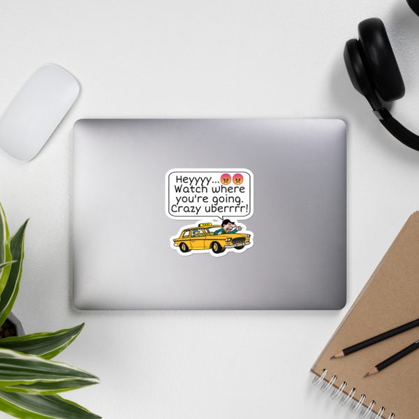 “CRAZY UBERRRR!” Premium Kiss Cut Emblem Stickers - Image 7