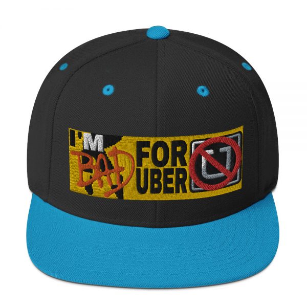 “I'M BAD FOR UBER” Embroidered Yupoong Snapback Hat - Image 2