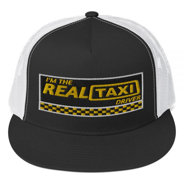 “I’M THE REAL TAXI DRIVER – v1” Embroidered Yupoong Trucker Cap - Image 2