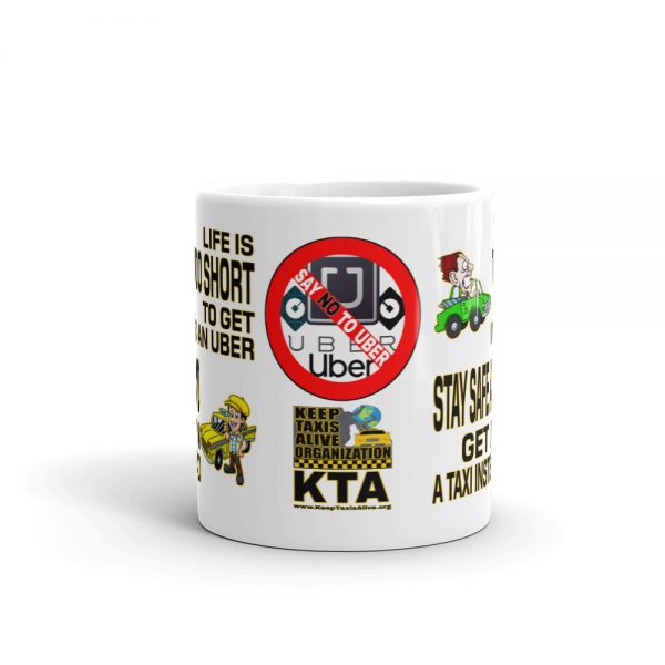 “LIFE IS TOO SHORT TO GET IN AN UBER” Premium Glossy White Mug - Image 4