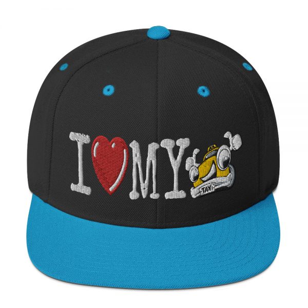 “I LOVE MY TAXI” Embroidered Yupoong Snapback Hat - Image 2