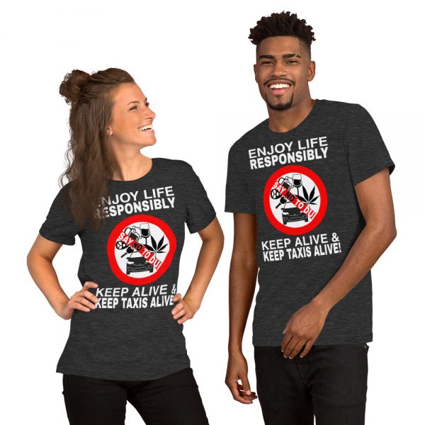 "ENJOY LIFE RESPONSIBLY" Premium Dark Color T-Shirt - Image 6