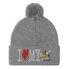 “I LOVE MY TAXI” Embroidered Pom-Pom Beanie - Image 7