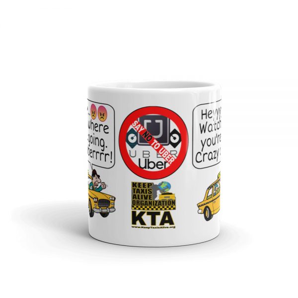 “CRAZY UBERRRR!” Premium Glossy White Mug - Image 4