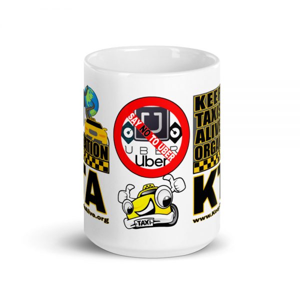 “KEEP TAXIS ALIVE ORGANIZATION” Premium Glossy White Mug - Image 6
