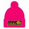“FOLLOW THAT TAXI” Embroidered Pom-Pom Beanie - Image 12