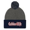 “CABBIES4LIFE” Embroidered Pom-Pom Beanie - Image 2