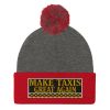 “MAKE TAXIS GREAT AGAIN” Embroidered Pom-Pom Beanie - Image 8