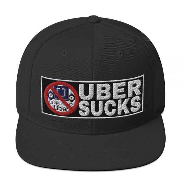 “UBER SUCKS” Embroidered Yupoong Snapback Hat - Image 7