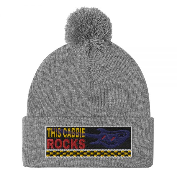 “THIS CABBIE ROCKS” Embroidered Pom-Pom Beanie - Image 8