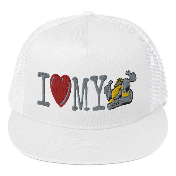 “I LOVE MY TAXI” Embroidered Yupoong Trucker Cap - Image 9