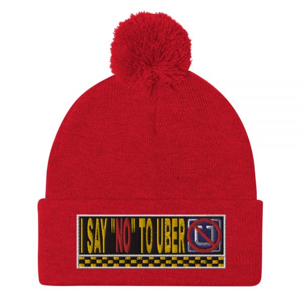 “I SAY NO TO UBER” Embroidered Pom-Pom Beanie - Image 10
