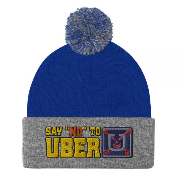 “SAY NO TO UBER – v1” Embroidered Pom-Pom Beanie - Image 8