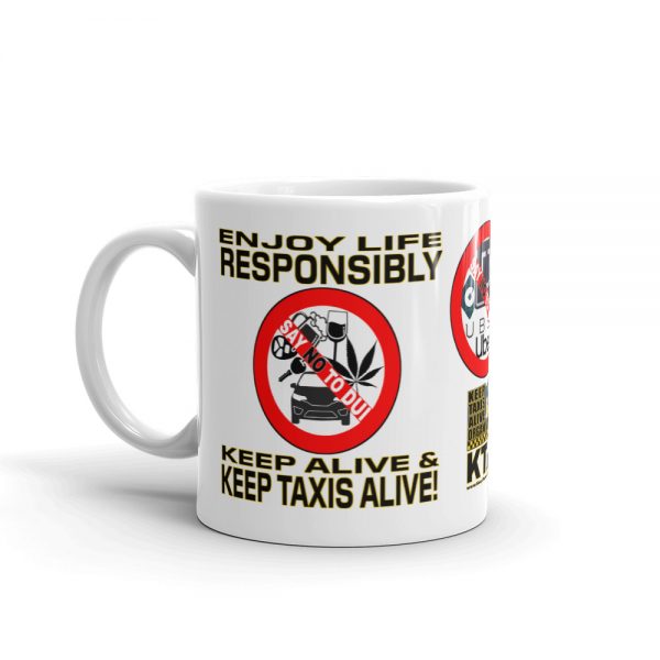 “ENJOY LIFE RESPONSIBLY” Premium Glossy White Mug - Image 3