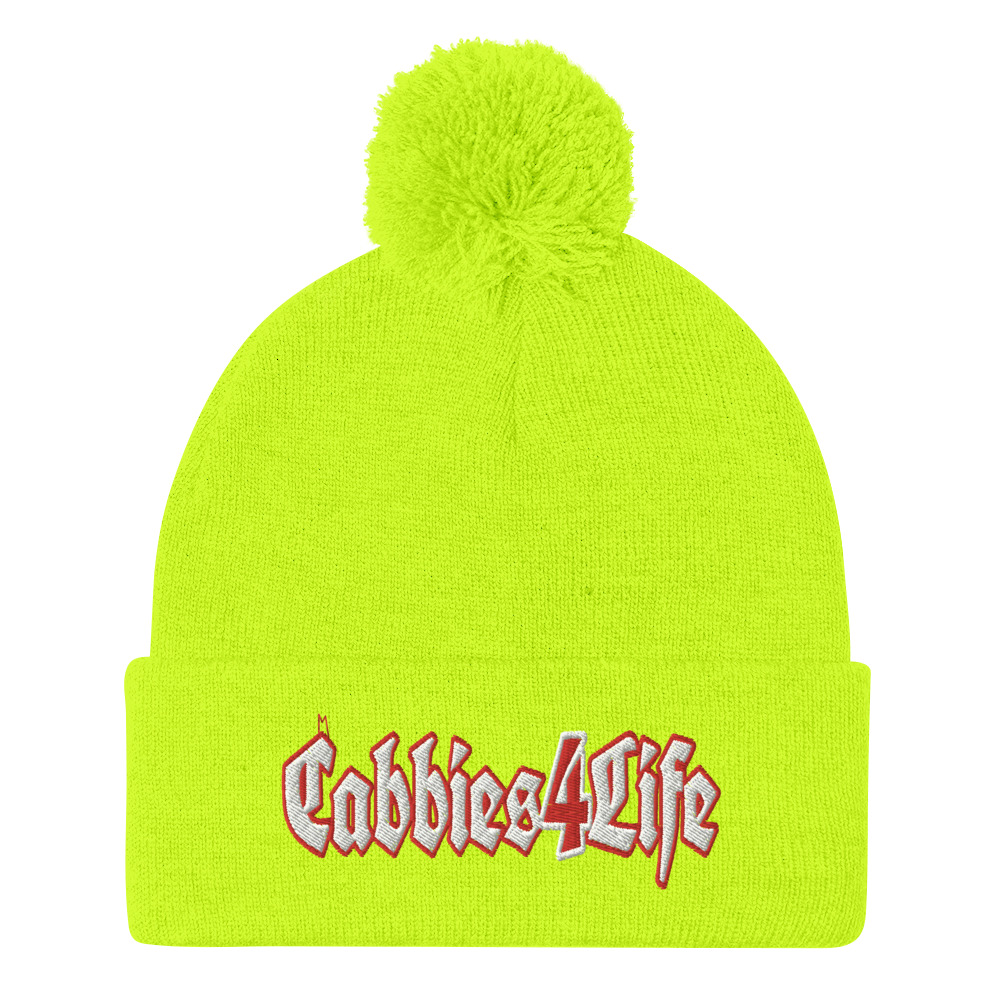 “CABBIES4LIFE” Embroidered Pom-Pom Beanie